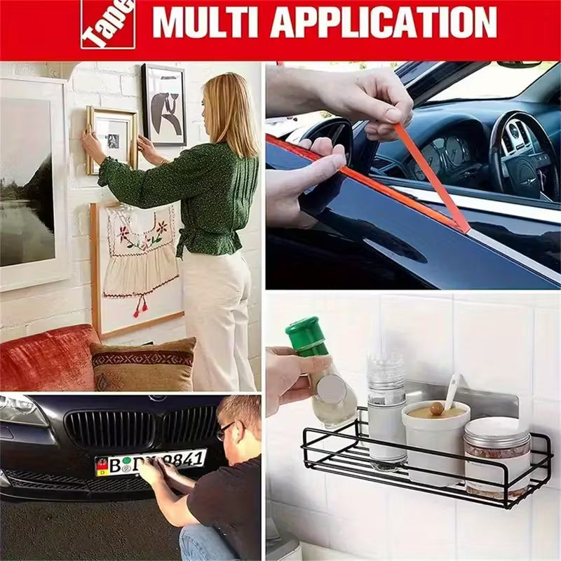 Heavy-Duty Dual-Sided Waterproof Tape 16mm x 196.85in – Strong, No-Residue Adhesive for Home & Auto DailySale