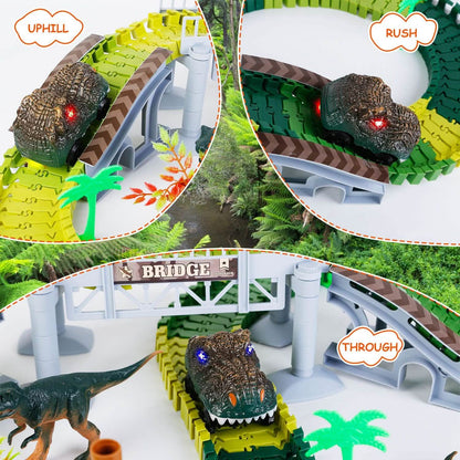 175-Piece: Dinosaur Race Track Set DailySale