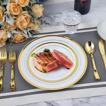 175-Pieces: Disposable Gold Dinnerware Set DailySale