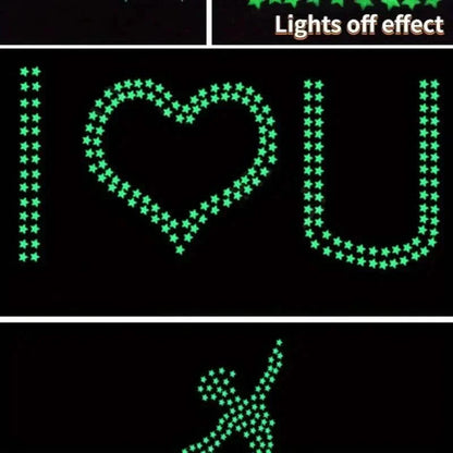 175-Pieces: Reusable Glow-in-the-Dark Star Wall Stickers with Shimmery Finish DailySale