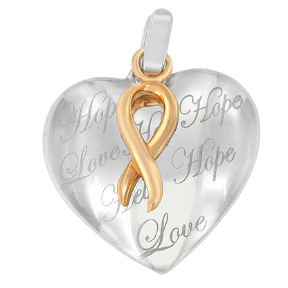 10K Yellow Gold Over Silver Heart Pendant Necklace Bids.com