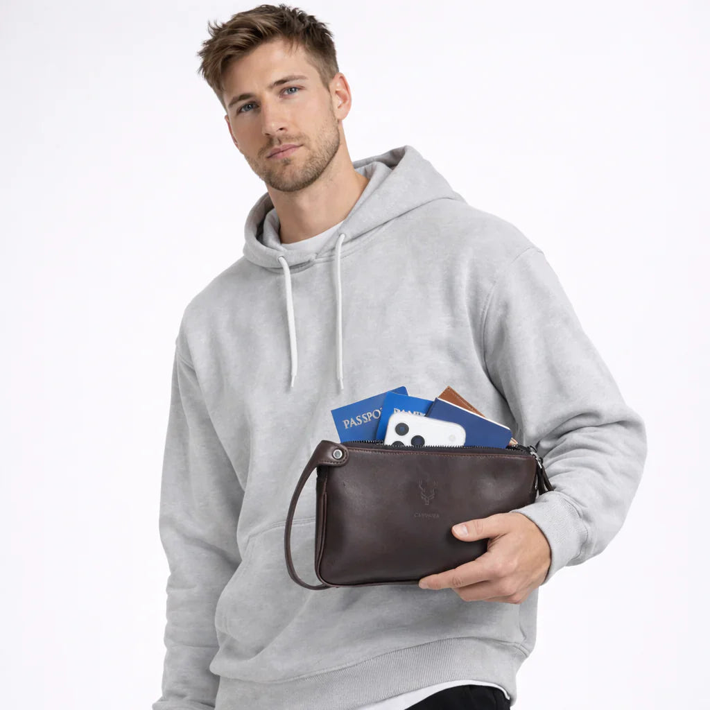 Carrera Valdiero Leather Men's Handbag Mizuri Leather