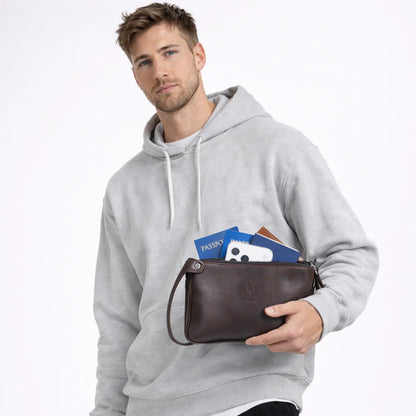 Carrera Valdiero Leather Men's Handbag Mizuri Leather