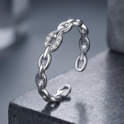 925 Sterling Silver 0.3cm Width CZ Pavé Setting Rings Bids.com