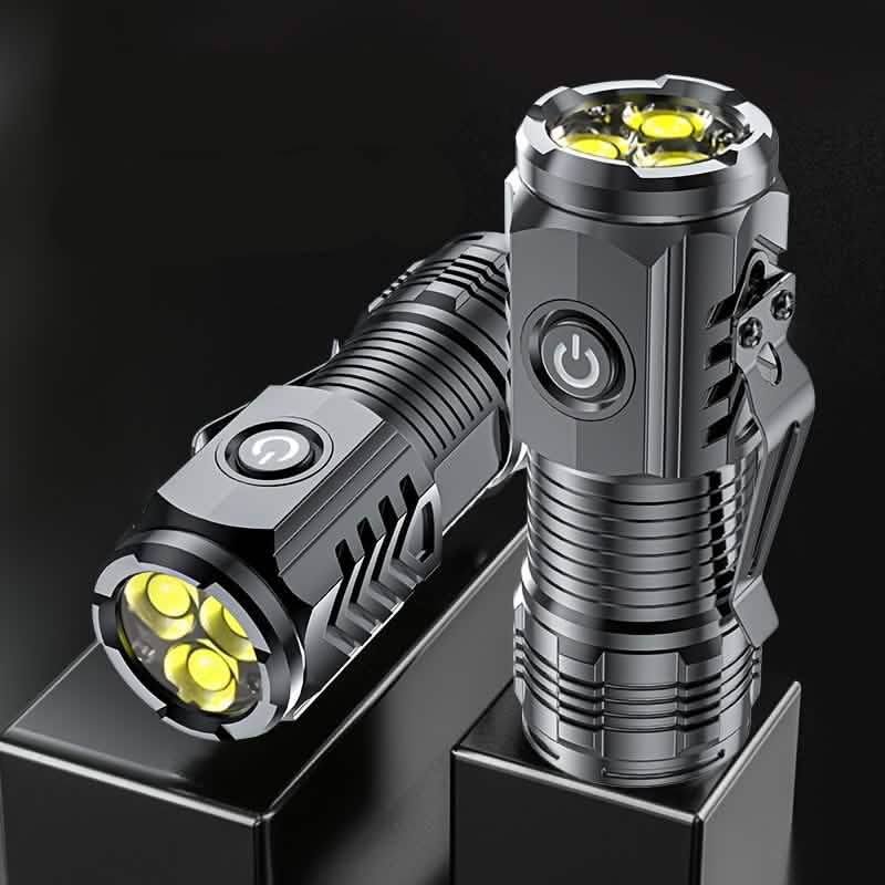 2-Pack: USB Rechargeable Mini LED Tactical Flashlight DailySale