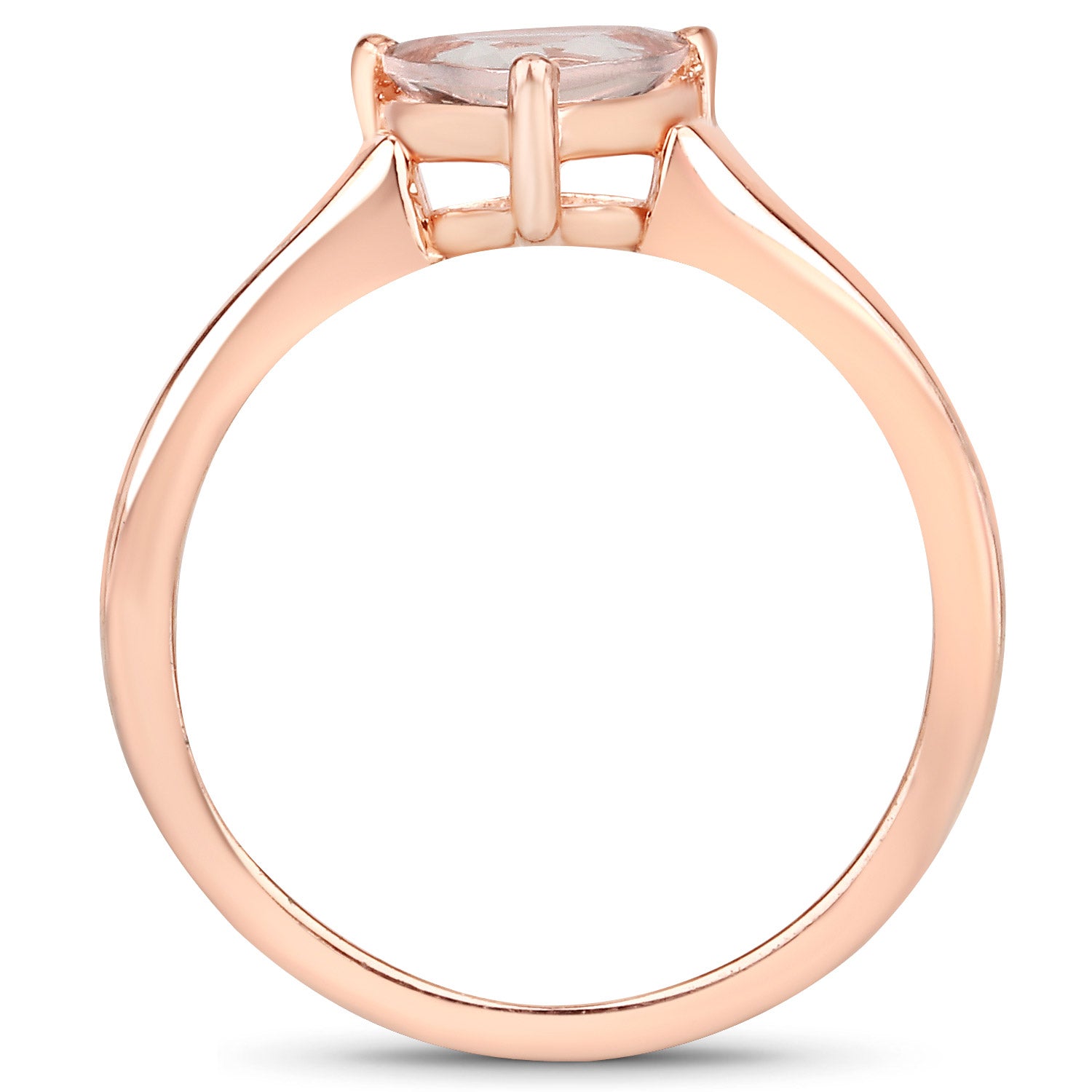 0.90 Carat Genuine Morganite .925 Sterling Silver Ring Bids.com