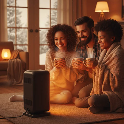 500W Portable Ceramic Space Heater with Safety Tip-Over Protection – Square Design DailySale