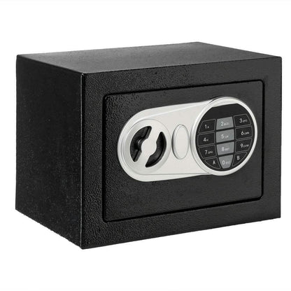 17E Home Use Upgraded Electronic Password Steel Plate Safe Box Black DailySale