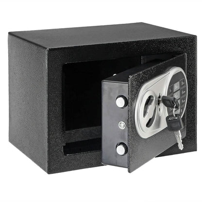 17E Home Use Upgraded Electronic Password Steel Plate Safe Box Black DailySale