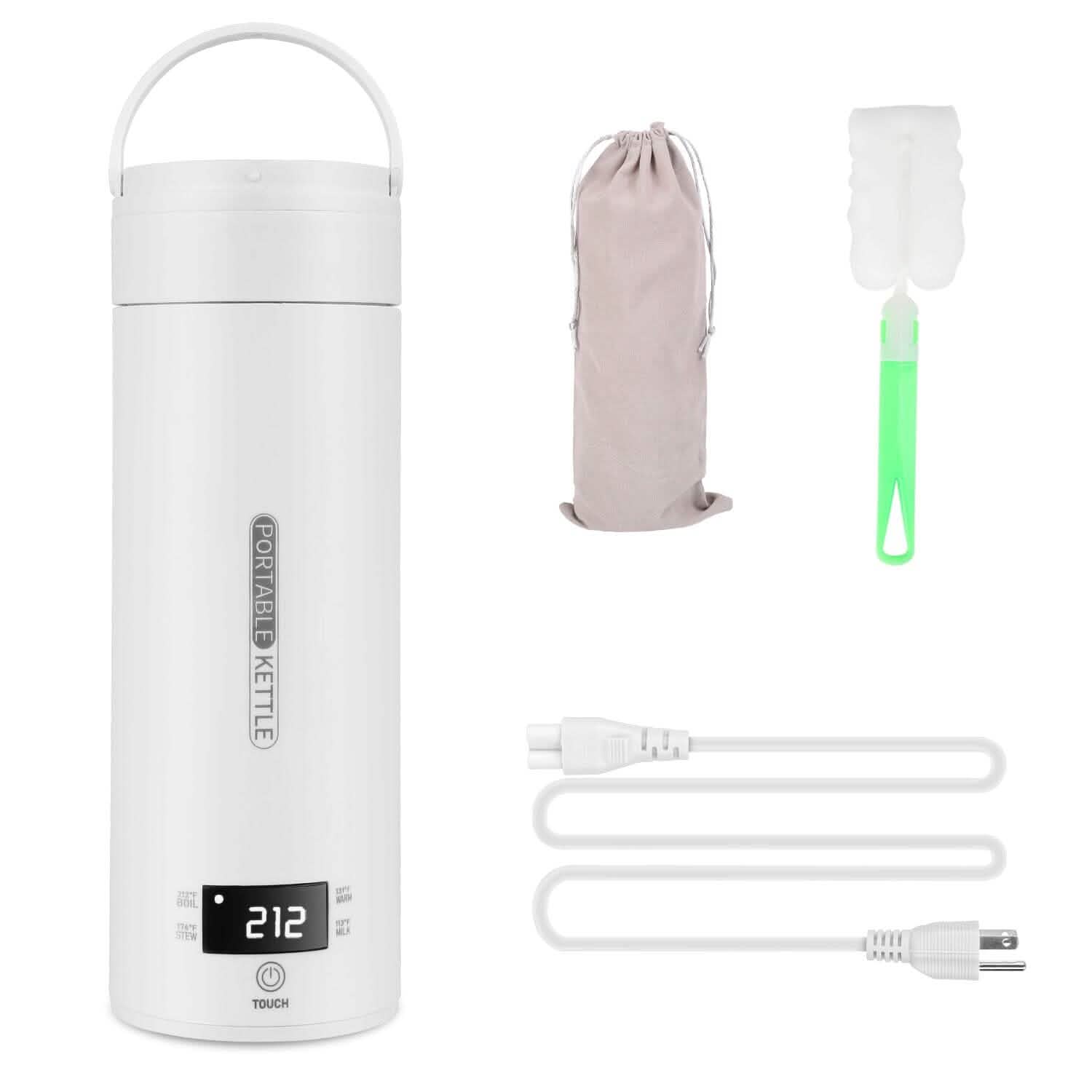 17Oz Stainless Steel Travel Electric Kettle with 4 Temperature Preset Modes DailySale
