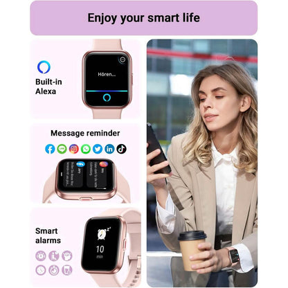 1.8" HD Full Color Touch Screen Bluetooth Call Smart Watch (Refurbished) DailySale