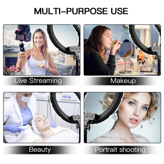 18" LED Ring Light 55W 3200K-5 600K Dimmable Selfie Ring Light DailySale