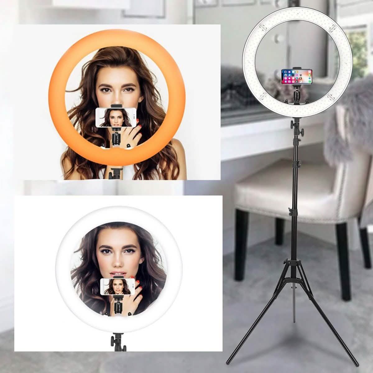 18" LED Ring Light 55W 3200K-5 600K Dimmable Selfie Ring Light DailySale