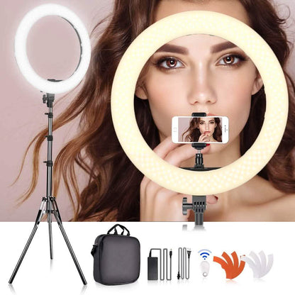 18" LED Ring Light 55W 3200K-5 600K Dimmable Selfie Ring Light DailySale