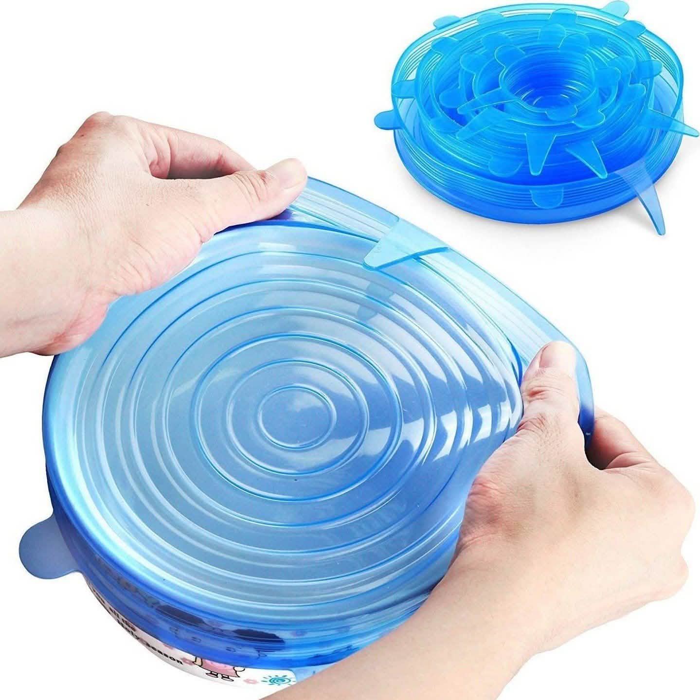 18-Pack: Stretchable Silicon Blue Cover Lid DailySale
