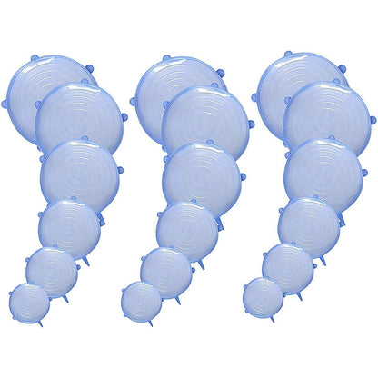 18-Pack: Stretchable Silicon Blue Cover Lid DailySale