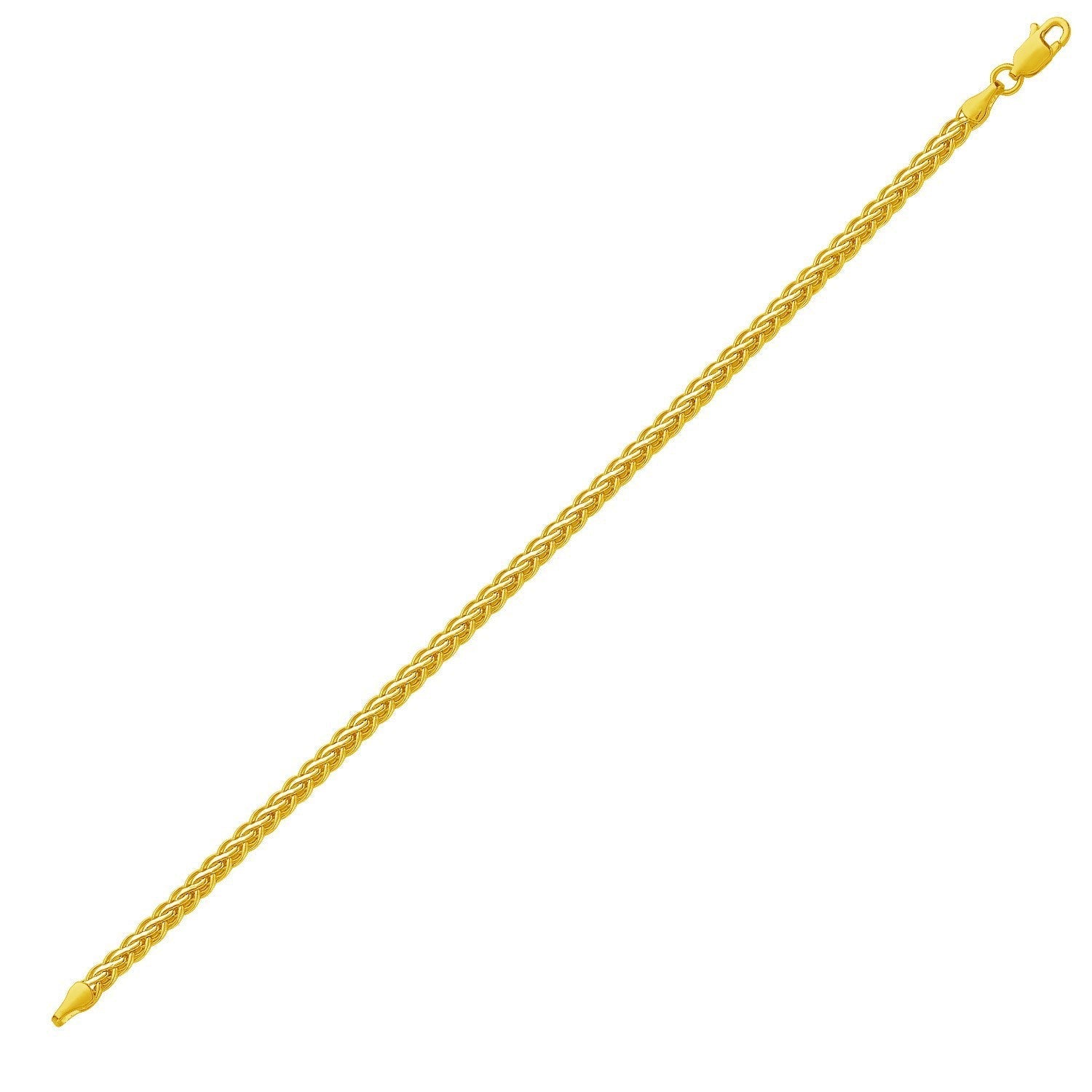 Fine Wheat Chain Bracelet in 10k Yellow Gold Bids.com