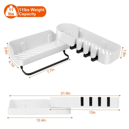 180° Rotatable Bathroom Corner Caddy Shelf DailySale