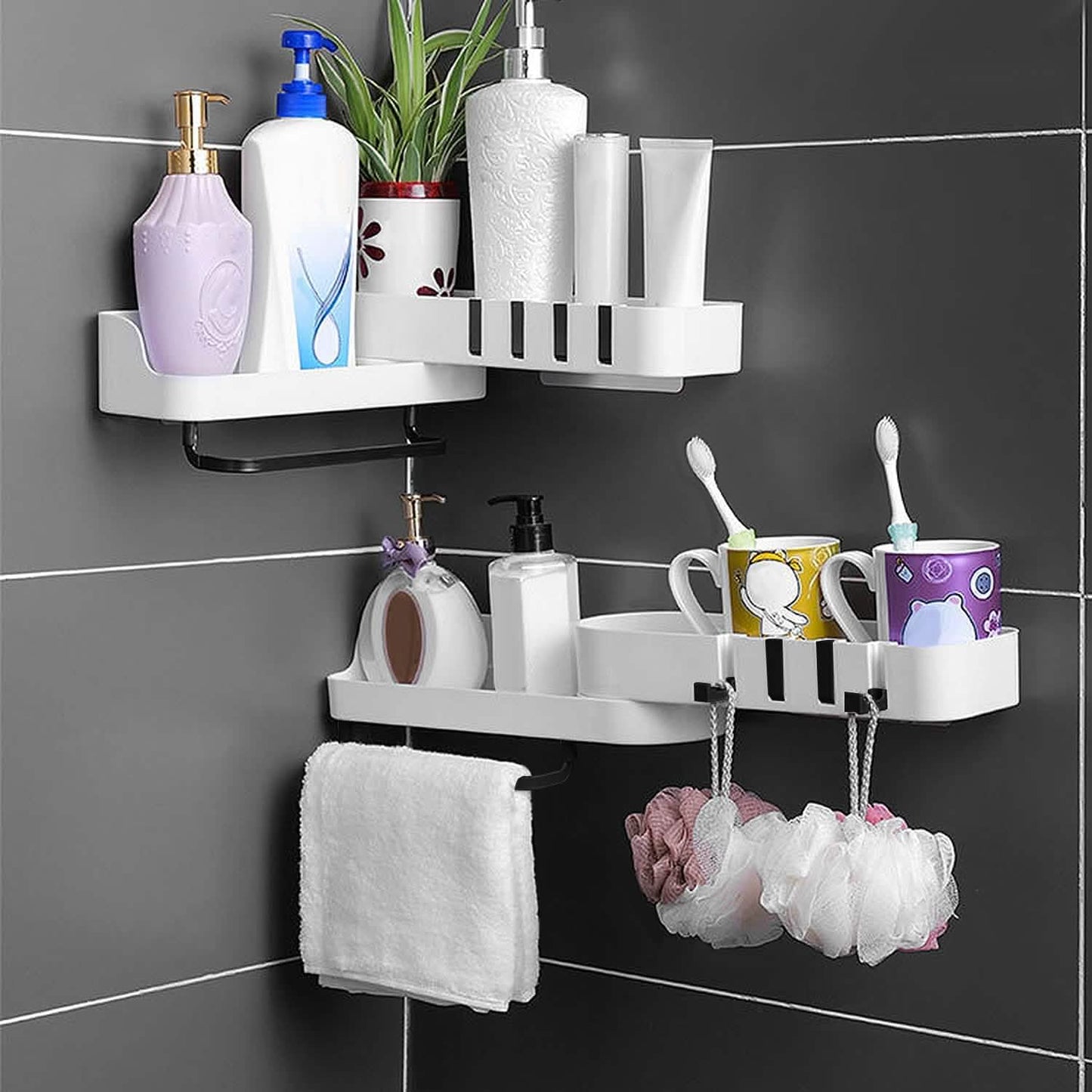 180° Rotatable Bathroom Corner Caddy Shelf DailySale