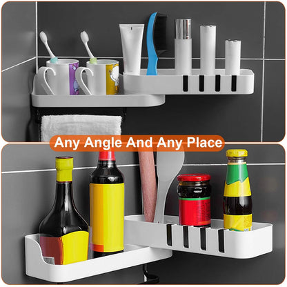180° Rotatable Bathroom Corner Caddy Shelf DailySale