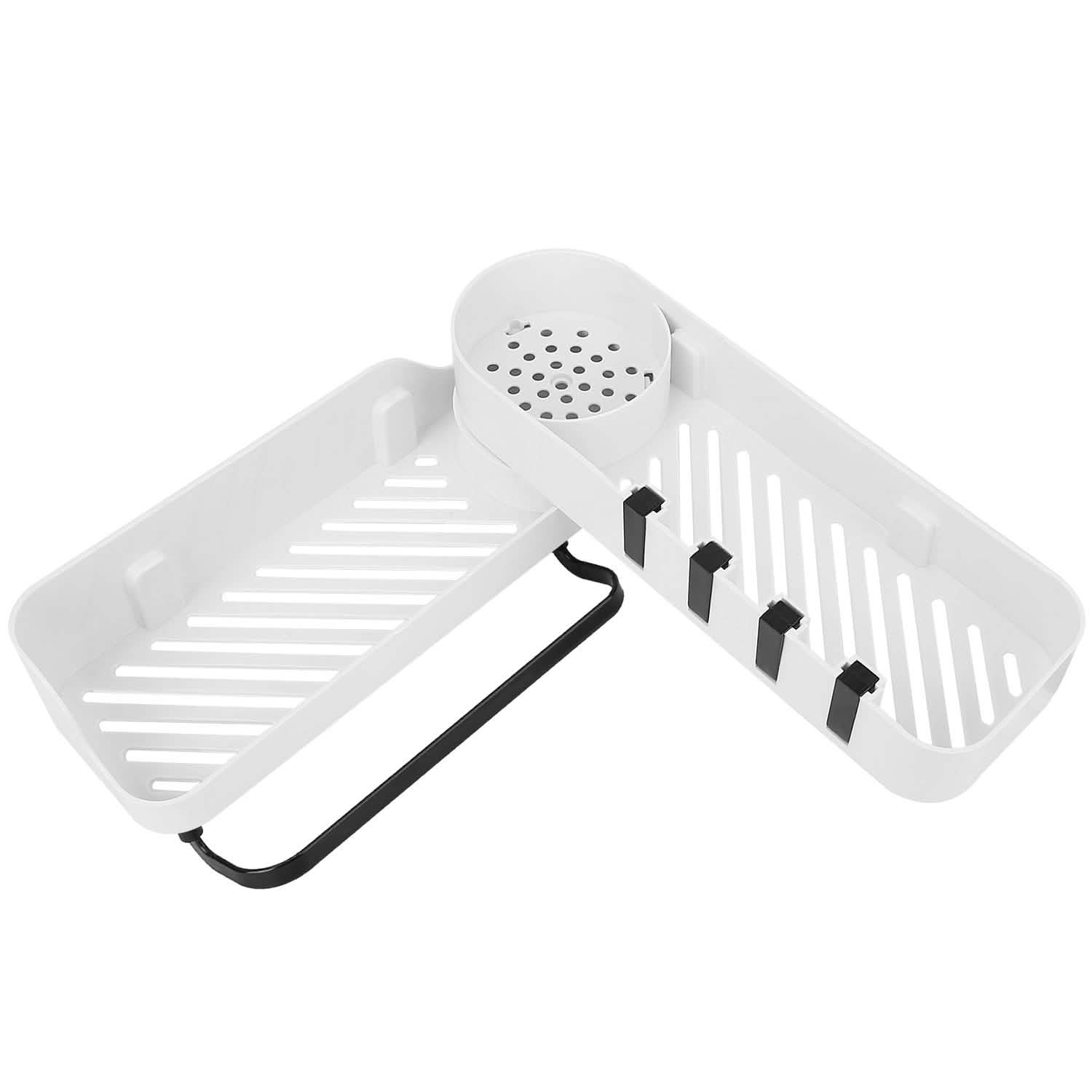 180° Rotatable Bathroom Corner Caddy Shelf DailySale