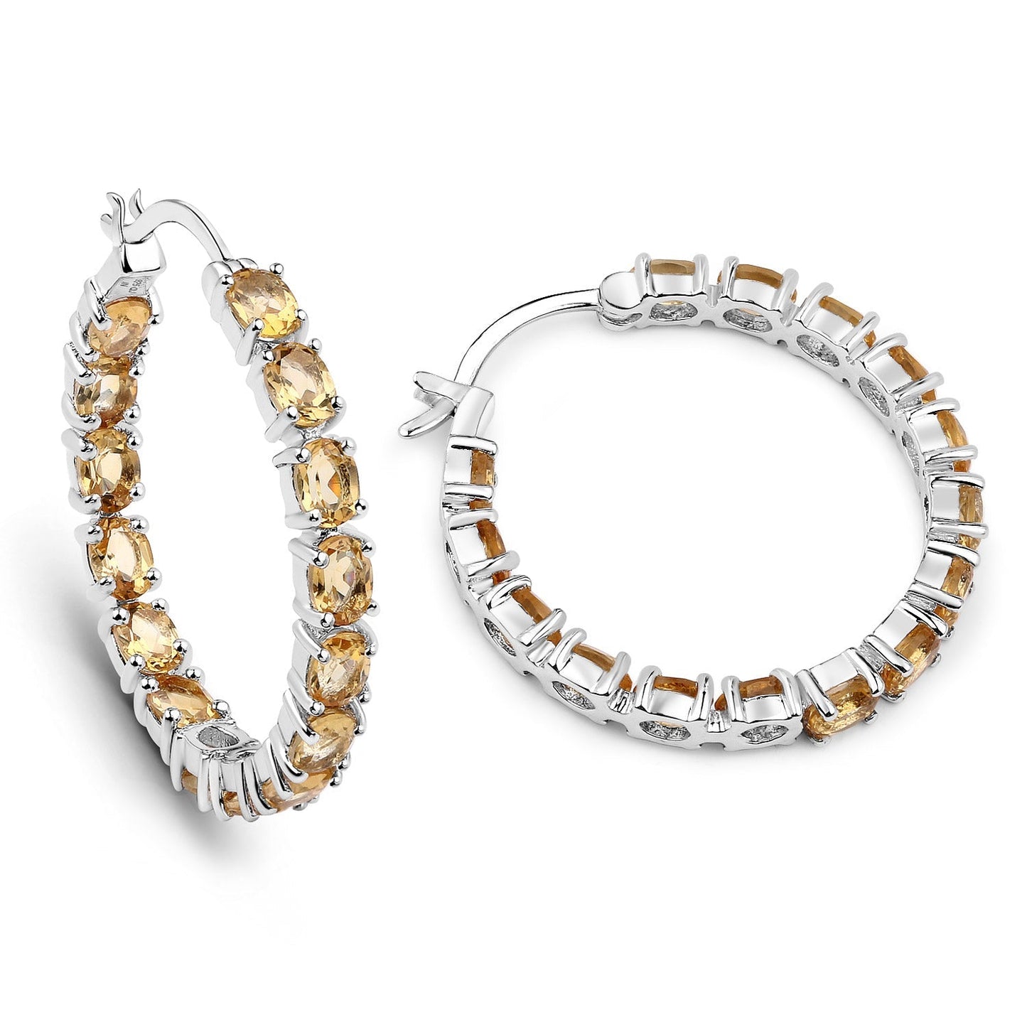 4.80 Carat Genuine Citrine .925 Sterling Silver Earrings Bids.com