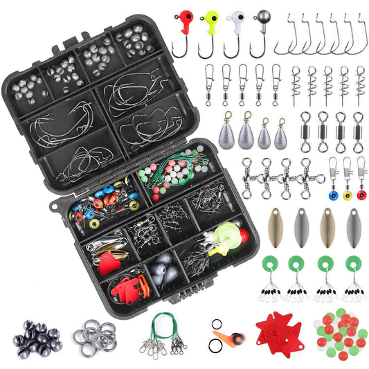 188-Pieces: Portable Fishing Accessory Kit with Tackle Box DailySale