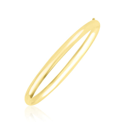 10k Yellow Gold Dome Style Shiny Bangle Bids.com