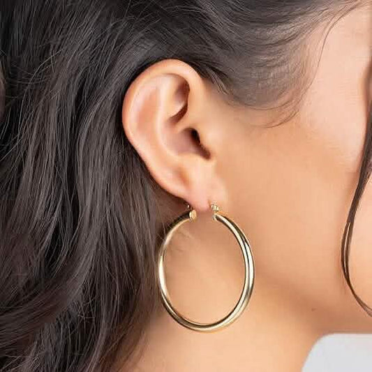 S925 50mm Solid Hoop Earrings for Women DailySale