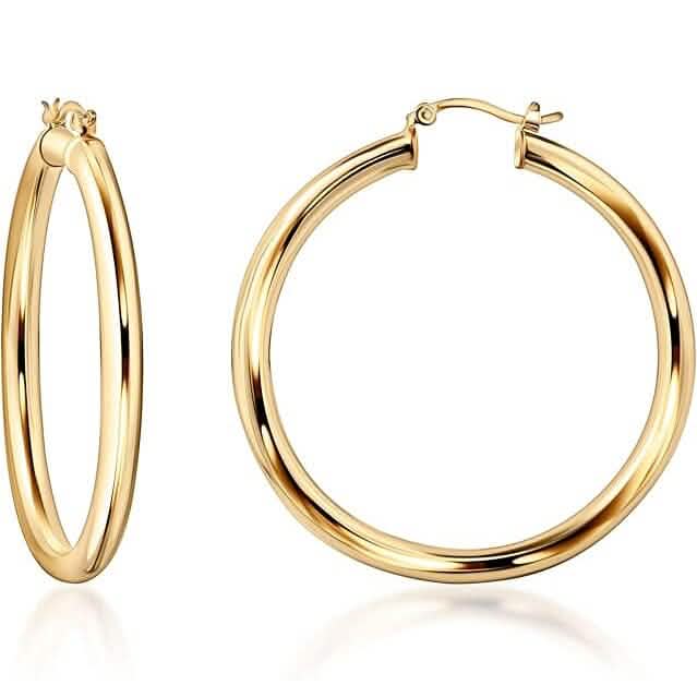 S925 50mm Solid Hoop Earrings for Women DailySale