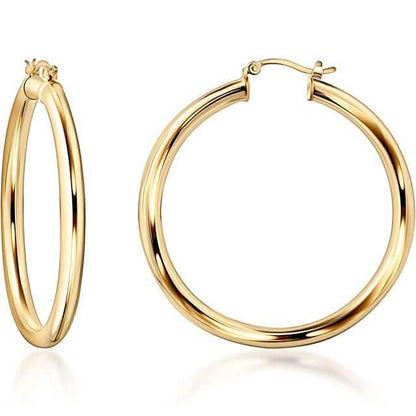 S925 50mm Solid Hoop Earrings for Women DailySale