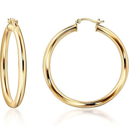 S925 50mm Solid Hoop Earrings for Women DailySale