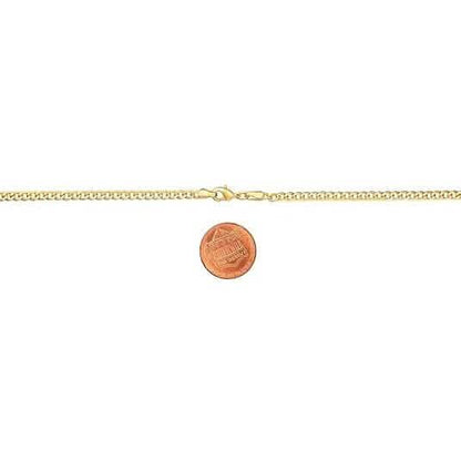 18K Gold Curb Cuban Link Chain Bracelet 8" DailySale