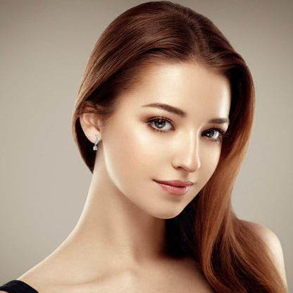 18K Gold Dangle Crystal Drop Huggie Earrings DailySale