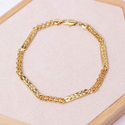 18K-Gold-Filled Bismark/Bar Anklet DailySale