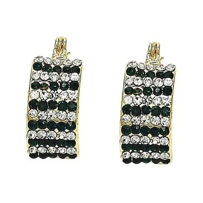 18k Gold-filled Emerald Crystal Pavé High-polish Cubic Zirconia Earrings DailySale