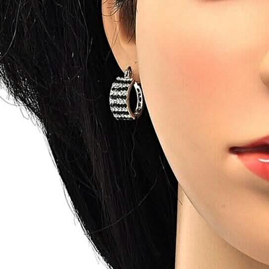 18k Gold-filled Emerald Crystal Pavé High-polish Cubic Zirconia Earrings DailySale