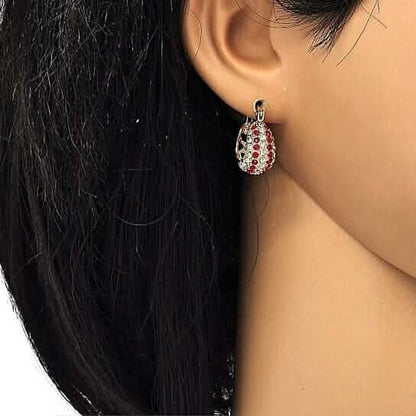 18k Gold Filled High Polish Finish 5 Line Crystal Earring DailySale