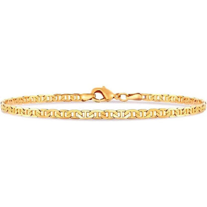 18K Gold Flat Marina Link Anklet for Women DailySale