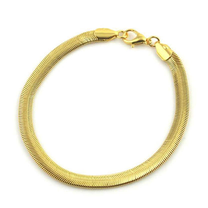 18K Gold Herringbone Anklet DailySale