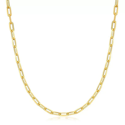 18K Gold Paperclip Link Chain Necklace DailySale