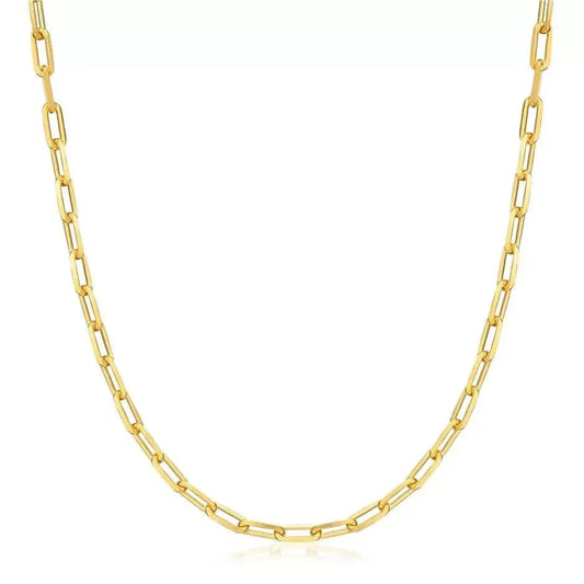 18K Gold Paperclip Link Chain Necklace DailySale