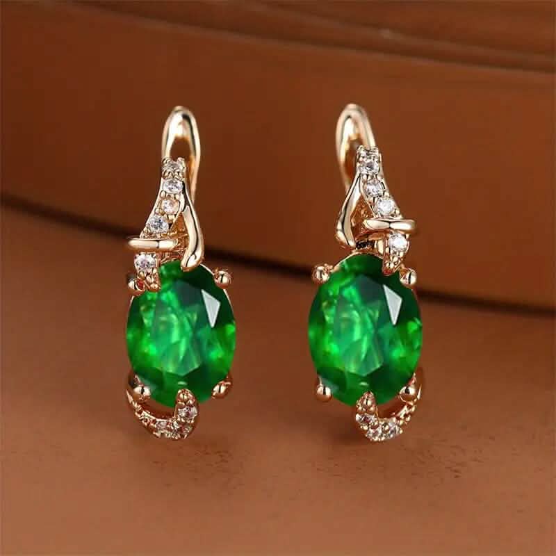 18K Gold Plated Blue Stone Stud Earrings DailySale