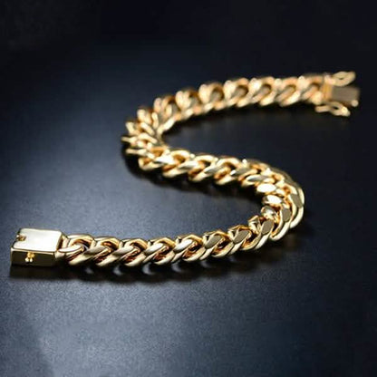 18K Gold Plated Cuban Chain Bracelet DailySale