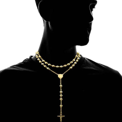 18K Gold Plated Diamond Cut Rosary DailySale
