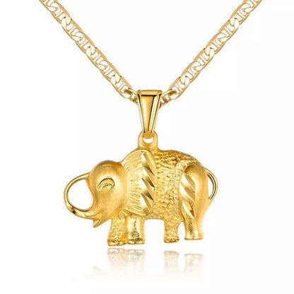 18K Gold Plated Happy Elephant Pendant Necklace DailySale