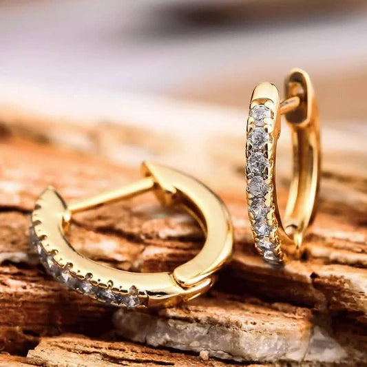 18K Gold Plated Huggie Earrings DailySale