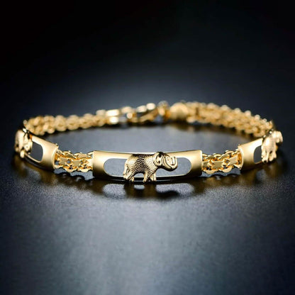 18K Gold Plated Lucky Elephant Parade Bracelet DailySale