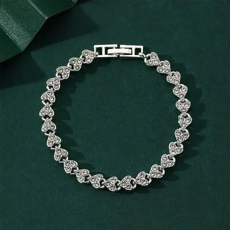 18K Golden Plated Stainless Steel Bracelet with Rhinestone Embellishments DailySale
