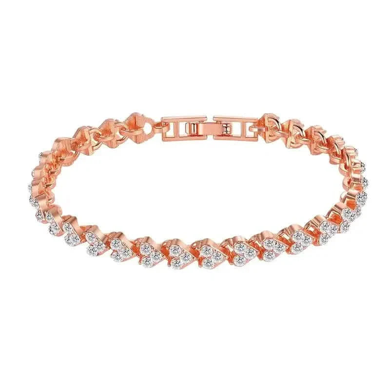 18K Golden Plated Stainless Steel Bracelet with Rhinestone Embellishments DailySale